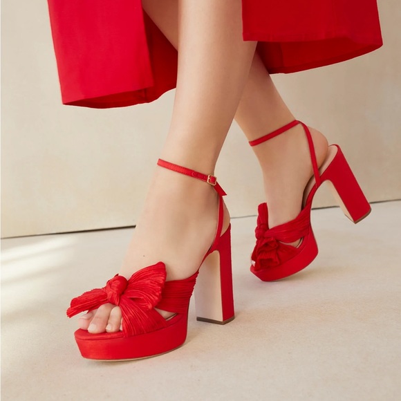 Loeffler Randall Shoes - NWT Loeffler Randall Natalia Red Platform Bow Heel